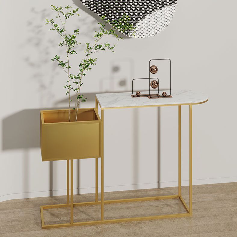 Tavolo console in pietra glam tavolo di divano console ovale dorato per sala