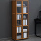 Contemporary Style Wood Bookcase Closed Back Bookshelf with Door for Home