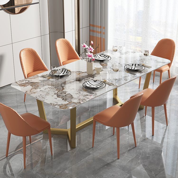 Nordic 1/4/5/6/7 Pieces Dining Set Sintered Stone Dining Table with Leather Chairs Clearhalo 'Dining Room Sets' 'Dining Tables & Seating' 'dining_room_set' 'furn' 'furn_dining_room_set' 'Furniture' 'furniture_dining_room_set' 'Kitchen & Dining Furniture' 'kitchen&dining_furn' 'kitchen' 1200x1200_67d280d7-c190-4147-8bf0-563c6d88f5eb