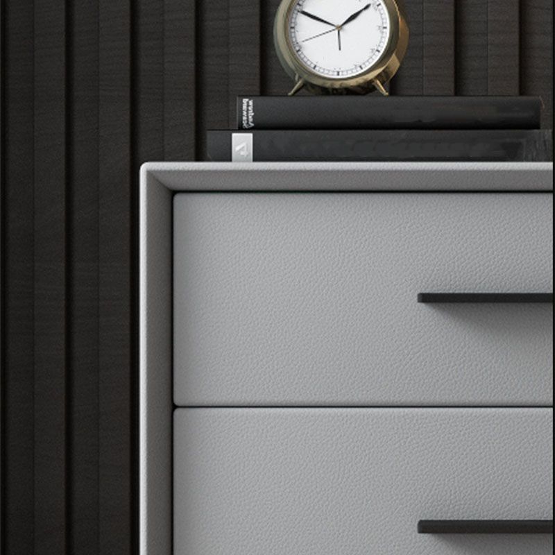 23.62" Tall Faux Leather Night Table 3-drawer Bedside Cabinet with Legs Clearhalo 'Bedroom Furniture' 'furn' 'furn_night_stand' 'Furniture' 'night_stand' 'Nightstands' 1200x1200_67d29f9a-485f-42f4-9534-cac194ab3555