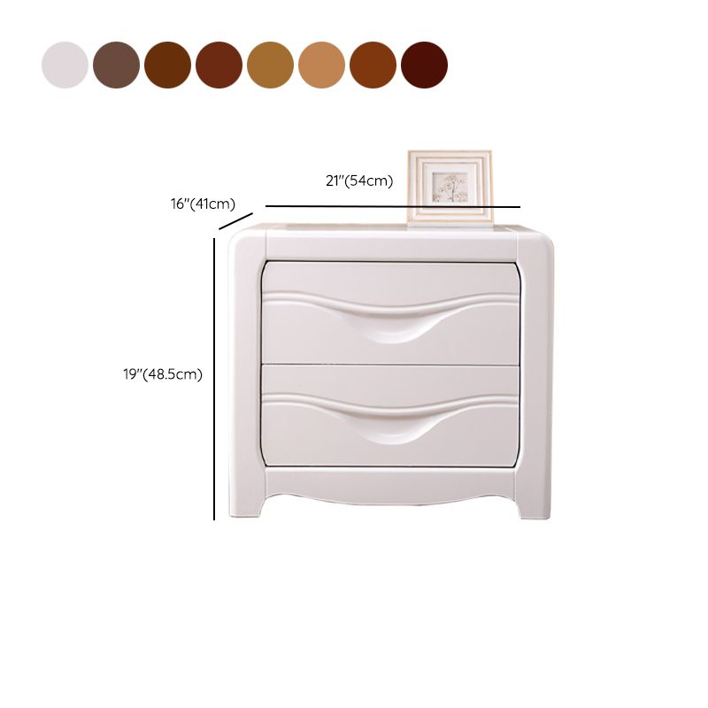 2 Drawers Solid Wood Nightstand Contemporary Oak Night Table Clearhalo 'Bedroom Furniture' 'furn' 'furn_night_stand' 'Furniture' 'night_stand' 'Nightstands' 1200x1200_67d2cd69-ccae-4366-a402-c07f0f772aad