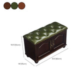 Traditional Entryway Bench Solid Wood Bench with Upholstered , 13.65 Inch W Clearhalo 'Benches' 'Chairs & Seating' 'furn' 'furn_benches' 'Furniture' 'Living Room Furniture' 1200x1200_67d55a34-776c-4690-ae1b-201d75e9d492