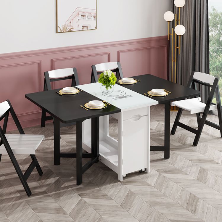 Mid-Century Modern Dining Table Rectangle Rubberwood Drop-Leaf Dining Table for Home Use Clearhalo ' dining_table' 'Dining Tables & Seating' 'Dining Tables' 'furn' 'furn_dining_table' 'Furniture' 'furniture_dining_table' 'Kitchen & Dining Furniture' 'kitchen&dining_furn' 'kitchen' 'kitchen_dining_table' 1200x1200_67d603c1-d816-4821-845a-90f90adc20db