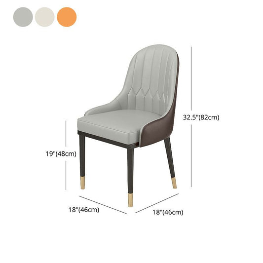 Glam Metal Dining Arm Chair Upholstered Side Chairs for Restaurant Use Clearhalo ' kitchen&dining_furn' 'Dining Chairs' 'Dining Tables & Seating' 'dining_chair' 'furn' 'furn_dining_chair' 'Furniture' 'furniture_dining_chair' 'Kitchen & Dining Furniture' 'kitchen' 1200x1200_67d6a23d-7340-4b04-9152-aff4aa00d1ac