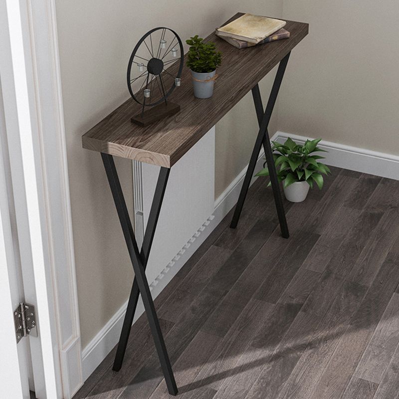 Tabella della console con console a metà secolo in legno massiccio, 31,49 "H