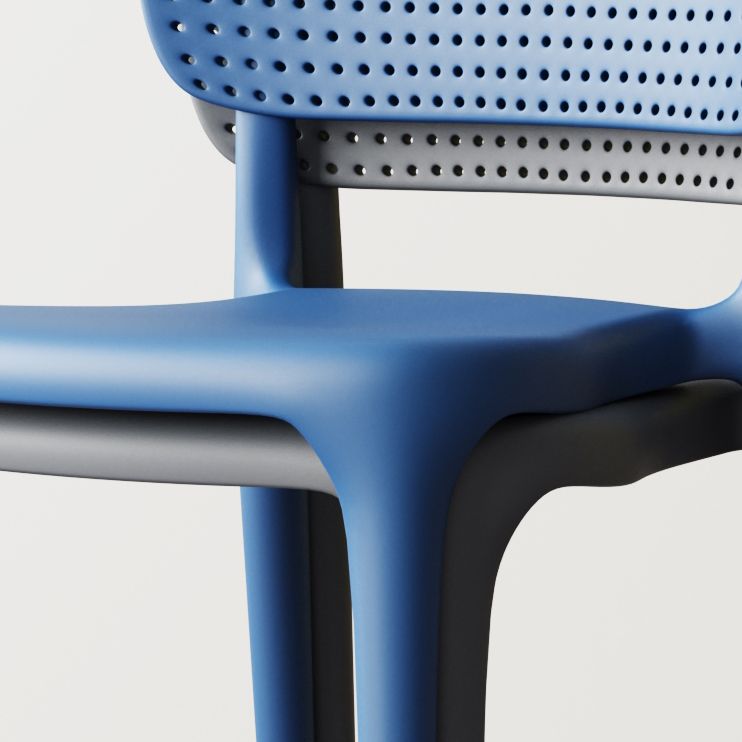 Plastic Scandinavian Dining Side Chair Kitchen Open Back Chair Clearhalo ' kitchen&dining_furn' 'Dining Chairs' 'Dining Tables & Seating' 'dining_chair' 'furn' 'furn_dining_chair' 'Furniture' 'furniture_dining_chair' 'Kitchen & Dining Furniture' 'kitchen' 1200x1200_67d725f1-e5a4-4ba4-8e9a-e3154a5b506d