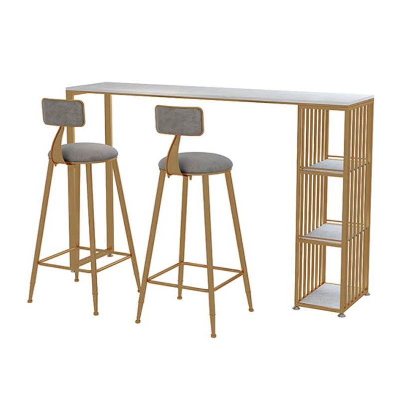 Stone Bar Dining Table Traditional Luxury Rectangle Bar Table with Sled Base Clearhalo 'Bar Furniture' 'Bar Tables' 'bar_tables' 'Furniture' 'furniture_bar_tables' 'Kitchen & Dining Furniture' 1200x1200_67d7d03f-9620-4c67-ba9f-14895498211d