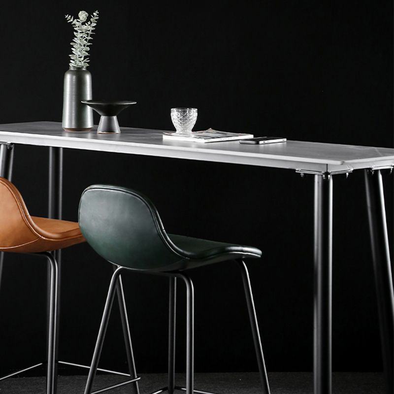 Industrial Style Bar Table Stone Rectangle Pub Table in Gray Clearhalo 'Bar Furniture' 'Bar Tables' 'bar_tables' 'furn' 'furn_bar_tables' 'Furniture' 'Kitchen & Dining Furniture' 1200x1200_67d7e4c0-e978-4854-96db-9dc87cffccd6