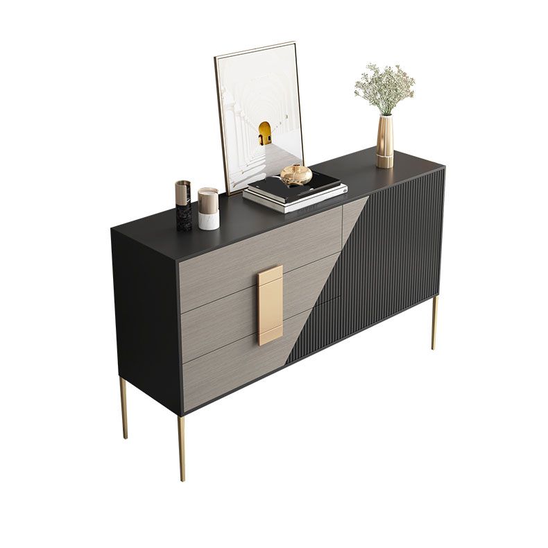 Polished Finish Faux Wood Sideboard Glam Indoor Dining Buffet with Drawers Clearhalo 'buffet_sideboard' 'Buffets & Sideboards' 'furn' 'furn_buffet_sideboard' 'Furniture' 'Kitchen & Dining Furniture' 1200x1200_67d826ec-24f3-46c3-9bb6-184348c1426d