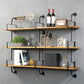Contemporary Floating Bookshelf Wooden Natural Bookcase with Shelves