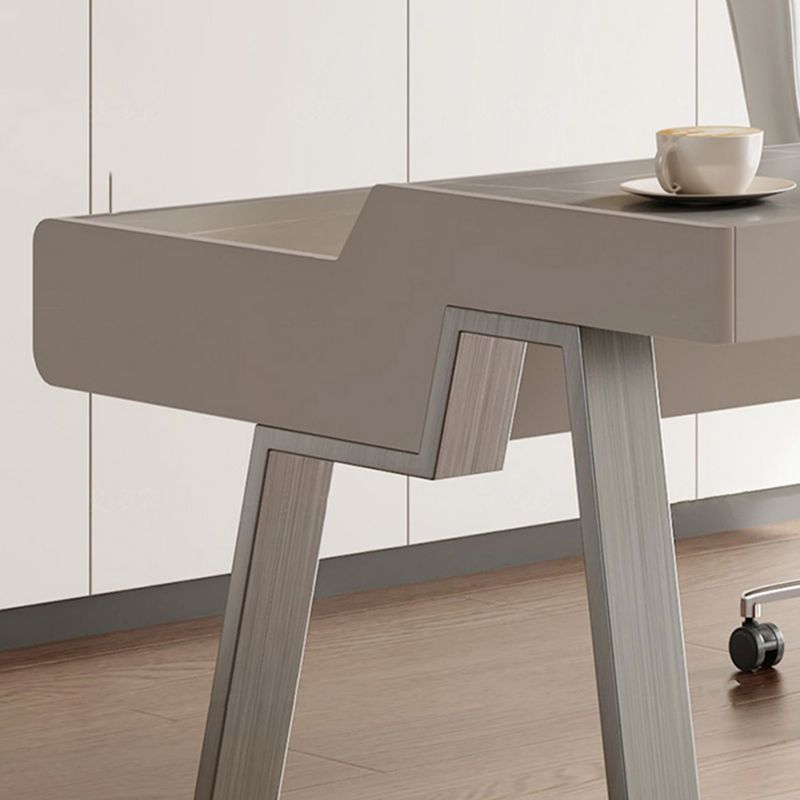 Rectangle Stone Top Office Desk Metal Base Industrial Writing Desk for Office Clearhalo 'furn' 'furn_office_desk' 'Furniture' 'Office Desks' 'Office Furniture' 'office_desk' 1200x1200_67d8c1a7-f289-4eab-947f-c320ae9d519d
