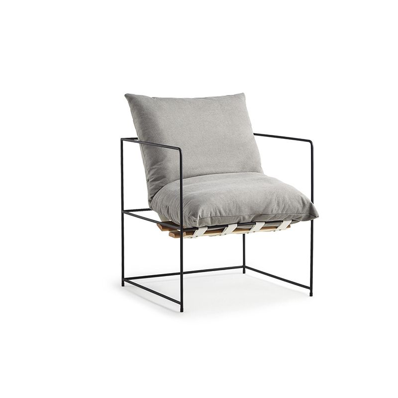 Président du bras 26,77 "L x 26,77" W x 26,77 "H Accent fauteuil avec oreiller en arrière