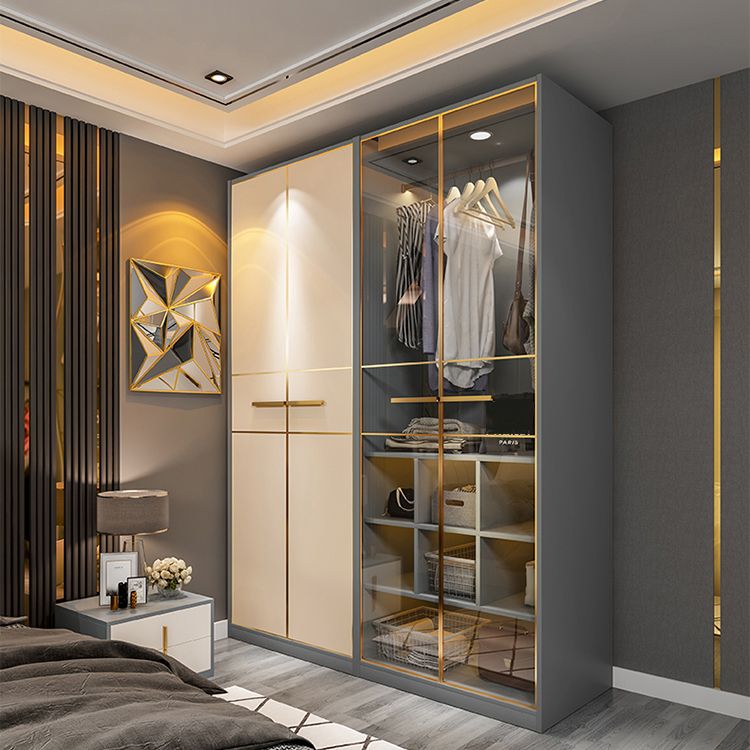 Contemporary Style Wardrobe Wood Wardrobe Closet for Bedroom Clearhalo 'Armoires & Wardrobes' 'armoires_wardrobes' 'Bedroom Furniture' 'furn' 'furn_armoires_wardrobes' 'Furniture' 1200x1200_67dac7af-b96e-48e4-8851-adc426a42fa2