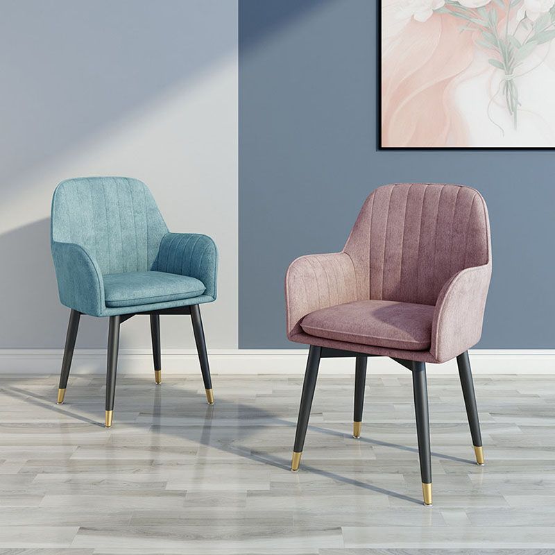 Scandinavian Fabric Dining Chairs for Home Arm Solid Back Dining Side Chair Clearhalo ' kitchen&dining_furn' 'Dining Chairs' 'Dining Tables & Seating' 'dining_chair' 'furn' 'furn_dining_chair' 'Furniture' 'furniture_dining_chair' 'Kitchen & Dining Furniture' 'kitchen' 1200x1200_67dc2379-059a-42b0-8231-2411b3514d8f