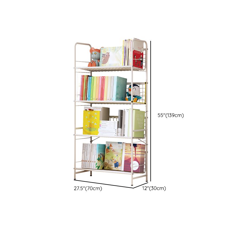 Standard Open Back Bookshelf Metal Metal White Contemporary Bookcase Clearhalo 'Bookcases' 'furn' 'furn_bookcases' 'Furniture' 'Office Furniture' 1200x1200_67dd6747-1736-4647-8914-6d8895b128ed