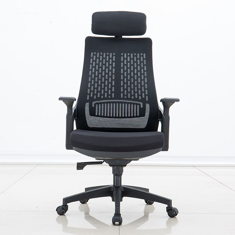 Sedia moderna con braccioli inclusi, sedia girevole, sedia da lavoro ergonomica con schienale alto