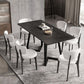 Modern Simple Side Chair Upholstered Kitchen Dining Chairs with Wooden Base