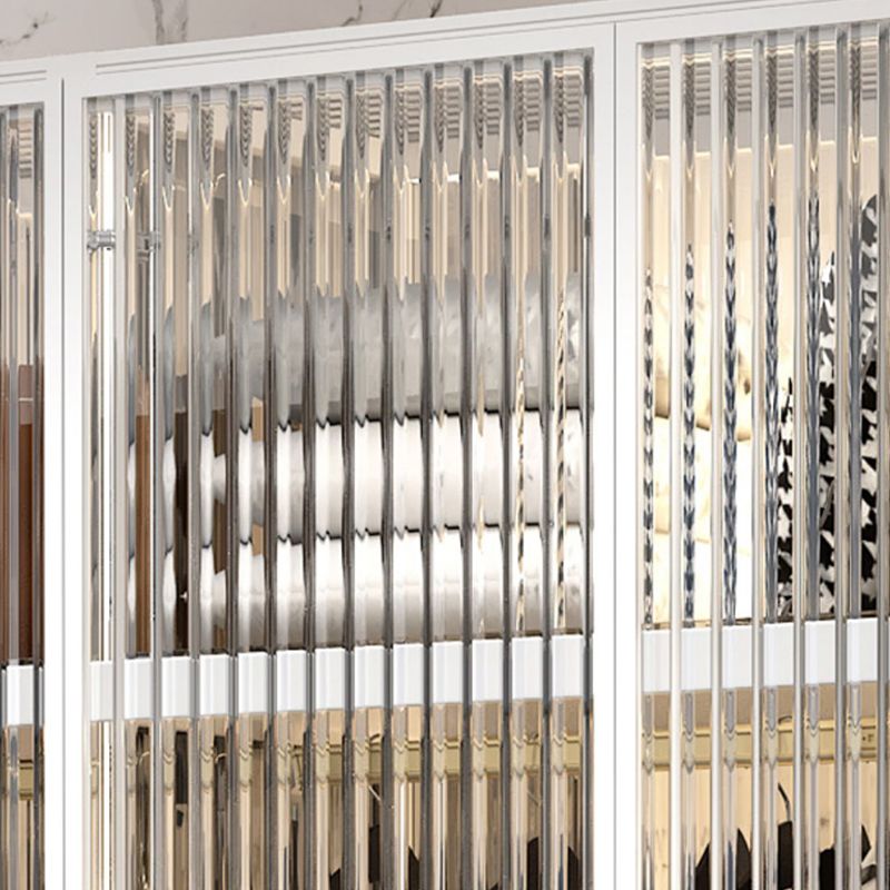 Contemporary Tempered Glass Wardrobe Armoire Freestanding Wardrobe with Shelves Clearhalo 'Armoires & Wardrobes' 'armoires_wardrobes' 'Bedroom Furniture' 'furn' 'furn_armoires_wardrobes' 'Furniture' 1200x1200_67de6c29-8a53-4775-8399-6cb68bf041b1