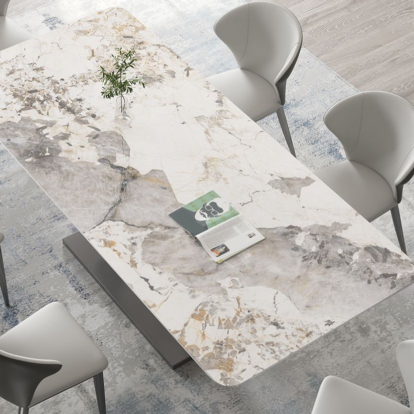Contemporary Sintered Stone Table Set 1/3/4/5/7 Pieces Dining Set for Dining Areas Clearhalo 'Dining Room Sets' 'Dining Tables & Seating' 'dining_room_set' 'furn' 'furn_dining_room_set' 'Furniture' 'Kitchen & Dining Furniture' 1200x1200_67e0ddd0-3102-48ad-a704-19f7a445752d