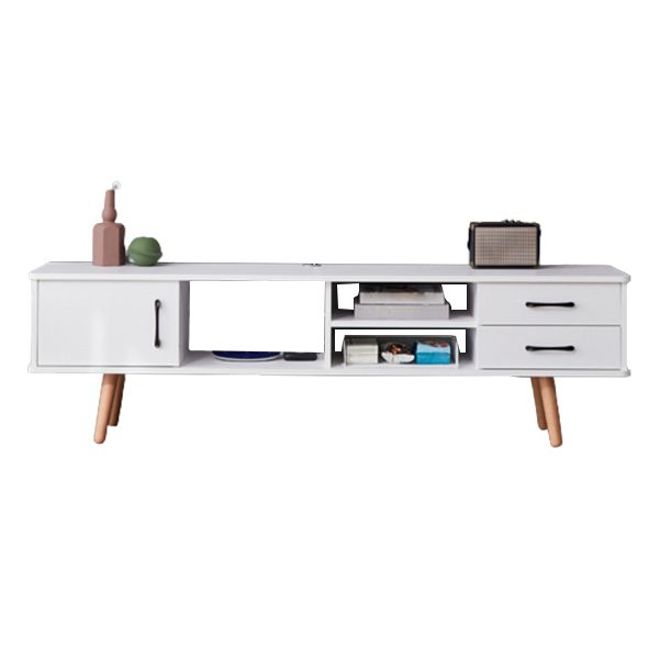 Solid Wood TV Stand & Media Console , Open Storage TV Console with Drawers Clearhalo 'furn' 'furn_tv_stands_entertainment_centers' 'Furniture' 'Living Room Furniture' 'TV Stands & Entertainment Centers' 'TV Stands & Media Storage Furniture' 'tv_stands_entertainment_centers' 1200x1200_67e160f7-265c-4d32-9a6f-54754a574309