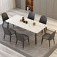 Modern Matte Finish Faux Marble Table Rectangle 4 Legs Dining Table Clearhalo ' dining_table' 'Dining Tables & Seating' 'Dining Tables' 'furn' 'furn_dining_table' 'Furniture' 'furniture_dining_table' 'Kitchen & Dining Furniture' 'kitchen&dining_furn' 'kitchen' 'kitchen_dining_table' 1200x1200_67e2a767-4425-4b06-b704-b9094be85a1a