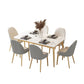 Modern Style Sintered Stone Dining Table with 4 Gold Legs Base for Home Use Clearhalo 'Dining Room Sets' 'Dining Tables & Seating' 'dining_room_set' 'Furniture' 'furniture_dining_room_set' 'Kitchen & Dining Furniture' 'kitchen&dining_furn' 'kitchen' 1200x1200_67e4649c-c764-4258-9e20-54093ef6f8d3