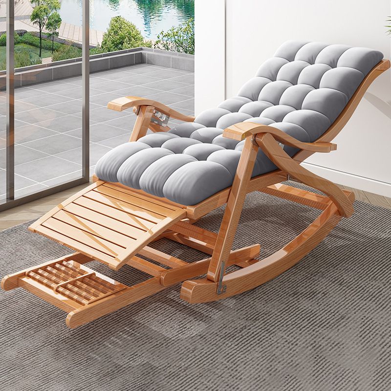 Chaise à bascule antique coussins amovibles en bois chaise à bascule ergonomique tufted