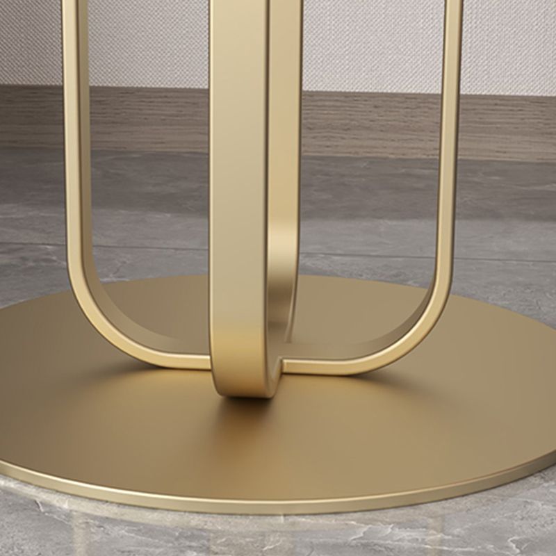 Tavola moderna del lato rotondo 21,5 "tavolo da piedistallo alto in bianco