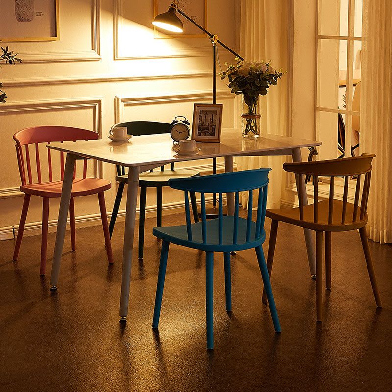 Modern Chairs Dining Armless Chairs with Plastic Legs for Kitchen Clearhalo ' kitchen&dining_furn' 'Dining Chairs' 'Dining Tables & Seating' 'dining_chair' 'furn' 'furn_dining_chair' 'Furniture' 'furniture_dining_chair' 'Kitchen & Dining Furniture' 'kitchen' 1200x1200_67e68bad-b3f7-4609-a313-533cf2572700