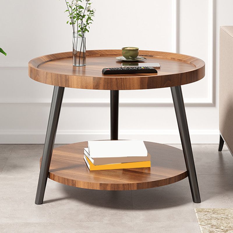 Nordic Round Coffee Table Tea/Black/White Cocktail Table for Living Room Clearhalo 'Coffee & Accent Tables' 'Coffee Tables' 'coffee_tables' 'furn' 'furn_coffee_tables' 'Furniture' 'Living Room Furniture' 1200x1200_67e6b911-0a8f-4502-8508-b41aa1b1d474
