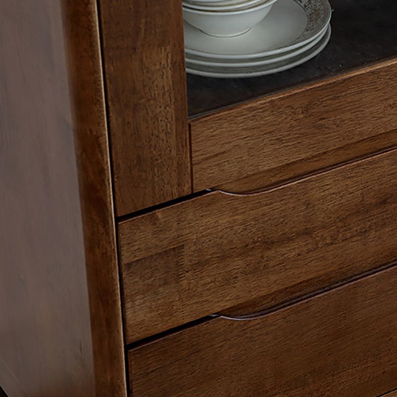 Two Drawer Accent Cabinet Rectangular Wooden and Glass 1-Door Cabinet Clearhalo 'Cabinets & Chests' 'cabinets_chests' 'furn' 'furn_cabinets_chests' 'Furniture' 'Living Room Furniture' 1200x1200_67e768b6-40f8-4903-a539-07eb3a39b82d