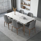Modern Ash Wood Dinette Set 1/3/4/5/7 Pieces Rectangle Sintered Stone Top Dining Table Set Clearhalo 'Dining Room Sets' 'Dining Tables & Seating' 'dining_room_set' 'furn' 'furn_dining_room_set' 'Furniture' 'furniture_dining_room_set' 'Kitchen & Dining Furniture' 1200x1200_67e804ac-008b-43cf-8dd3-cc4561c900df