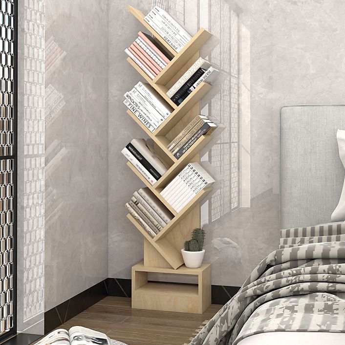 Contemporary Style Geometric Bookcase Vertical Closed Back Book Shelf Clearhalo 'Bookcases' 'furn' 'furn_bookcases' 'Furniture' 'furniture_bookcases' 'Office Furniture' 1200x1200_67e97008-1b86-4f11-b05f-97975e158e74