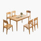 Modern Style Rectangle Wooden Table Set 1/2/7 Pieces Dining Set for Kitchen