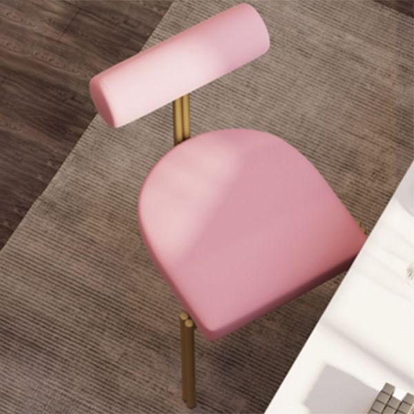 Upholstered Armless Dining Chairs Nordic Style Low Back Side Chair for Dining Room