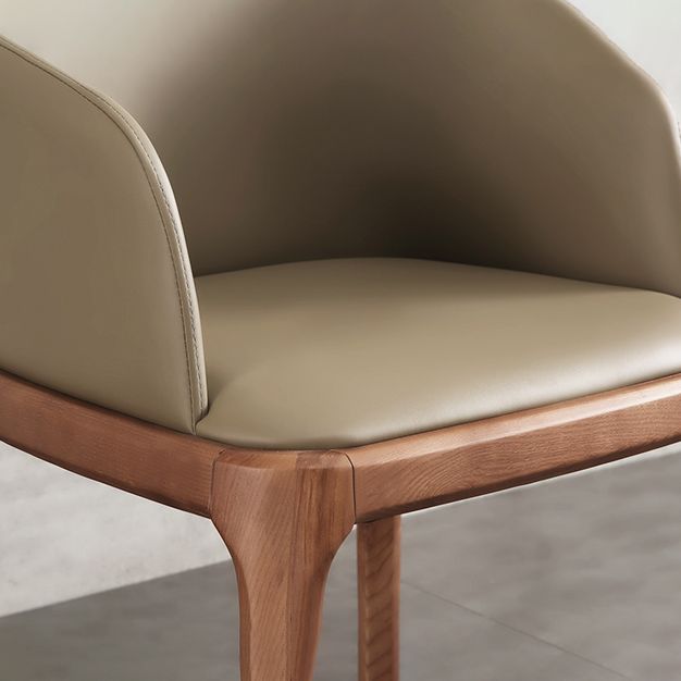 Minimalist Style Arm Dining Chairs Leather Solid Back Upholstered Chairs (Set of 2) Clearhalo ' kitchen&dining_furn' 'Dining Chairs' 'Dining Tables & Seating' 'dining_chair' 'furn' 'furn_dining_chair' 'Furniture' 'furniture_dining_chair' 'Kitchen & Dining Furniture' 'kitchen' 1200x1200_67ecfae7-9295-4e49-9ce1-e6f4671f963e