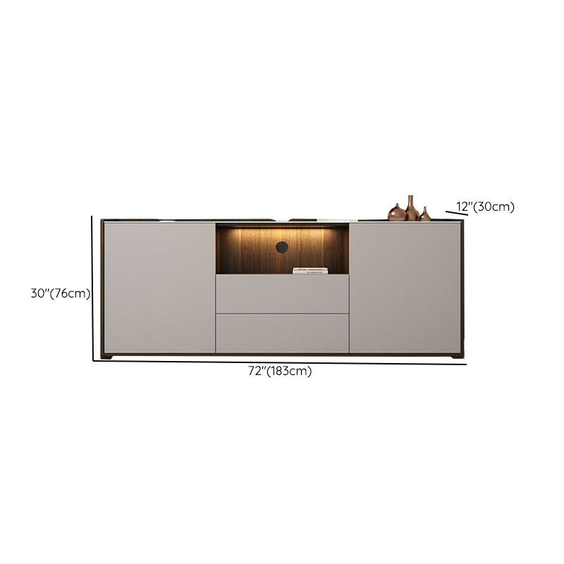 Contemporary Faux Wood TV Stand 2 Drawers and 2 Doors TV Cabinet Clearhalo 'furn' 'furn_tv_stands_entertainment_centers' 'Furniture' 'Living Room Furniture' 'TV Stands & Entertainment Centers' 'TV Stands & Media Storage Furniture' 'tv_stands_entertainment_centers' 1200x1200_67edc791-f66b-42b3-9f05-6ccc990a4591
