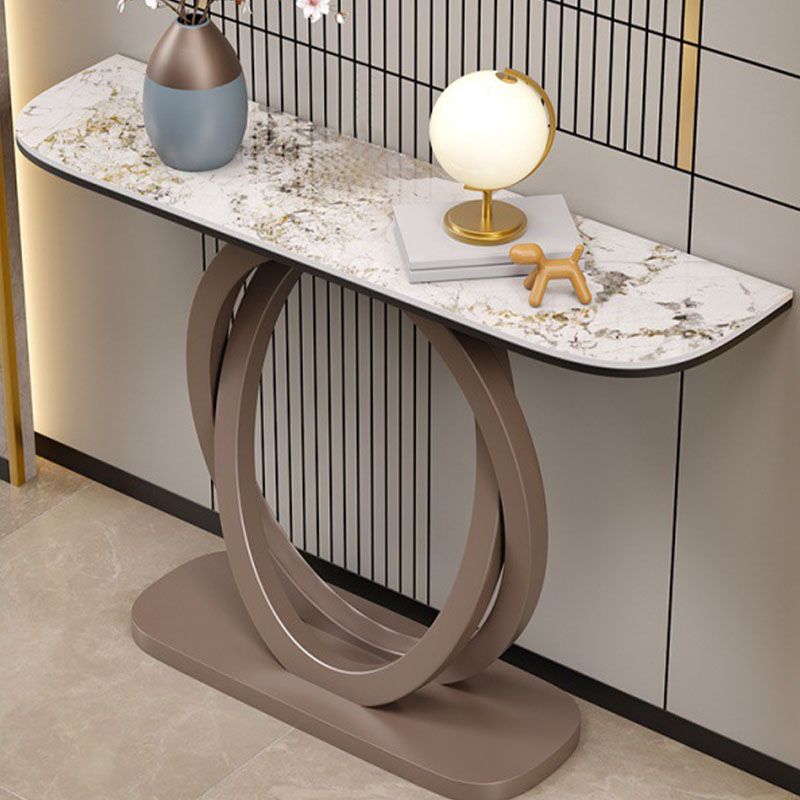 Mesa de acento de piedra contemporánea Mesa de la consola de sofá de la luna para el salón