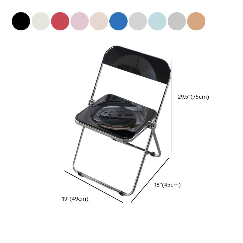 Sedia a polvere per interni acrilici contemporanei standard di colore solido con gambe