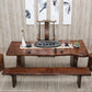 Rectangle Solid Wood Coffee Table Dark Brown Abstract Cocktail Table Clearhalo 'Coffee & Accent Tables' 'Coffee Tables' 'coffee_tables' 'furn' 'furn_coffee_tables' 'Furniture' 'Living Room Furniture' 1200x1200_67f513cb-2551-41fe-a480-74b1eb48a488