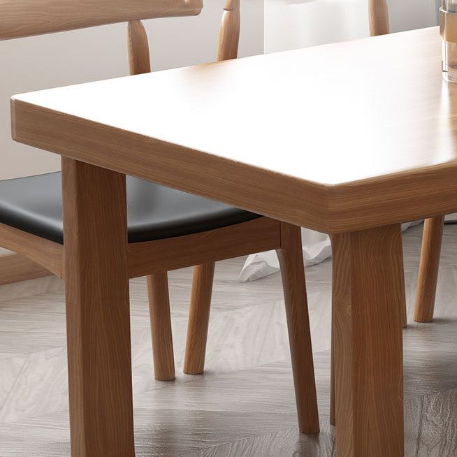 Natural Finish Massivholz Essset 1/7 Stücke Modernes Esseet Set mit Holzstühlen