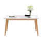Glass Top Dining Table Modern Dining Table with 4 Solid Wood Legs Clearhalo 'Dining Tables & Seating' 'Dining Tables' 'dining_table' 'Furniture' 'furniture_dining_table' 'Kitchen & Dining Furniture' 'kitchen' 'kitchen_dining_table' 1200x1200_67f59e2b-ded5-4784-ad8a-50398153fe89