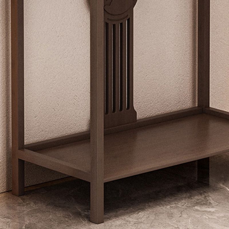 Rectangle Shape Contemporary Console Table Dark Brown Bamboo Console Sofa Table