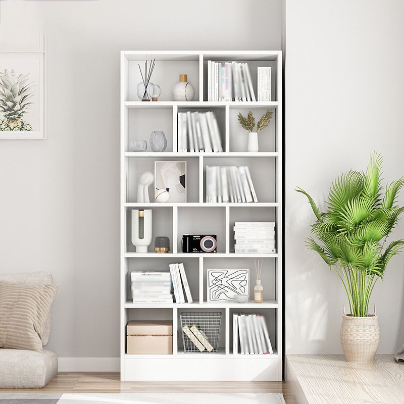 Contemporary Style Bookshelf Engineered Wood Closed Back Shelf Bookcase Clearhalo 'Bookcases' 'Furniture' 'furniture_bookcases' 'kitchen' 'kitchen_bookcases' 'Living Room Furniture' 'Office Furniture' 1200x1200_67f71dfc-58db-40bd-84be-4e30fc2ce086
