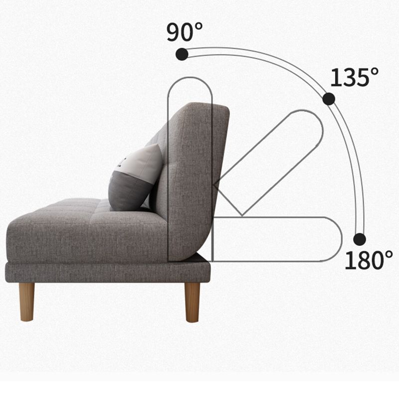 コンテンポラリービスケットバックコンバーチブルアームレスの静止ソファ