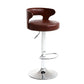 Hedendaagse metalen ontlasting PU Leather Barstools in matte afwerking voor thuis