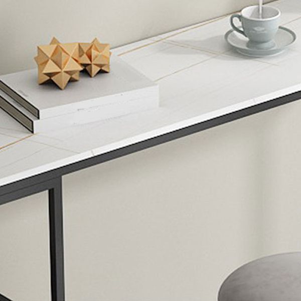 Modern Rectangle Bar Dining Table Indoor Bar Table with Shelves in Black Clearhalo 'Bar Furniture' 'Bar Tables' 'bar_tables' 'furn' 'furn_bar_tables' 'Furniture' 'furniture_bar_tables' 'Kitchen & Dining Furniture' 'kitchen&dining_furn' 'kitchen' 1200x1200_67f9786c-2a26-4eee-8581-f0436c1ceaf0