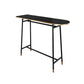 Industrial Iron Bar Table Faux Marble Specialty Top 41.3"H Bistro Table with Footrest Clearhalo 'Bar Furniture' 'Bar Tables' 'bar_tables' 'furn' 'furn_bar_tables' 'Furniture' 'furniture_bar_tables' 'Kitchen & Dining Furniture' 1200x1200_67f9c610-2217-40f7-a363-1d814d1db776