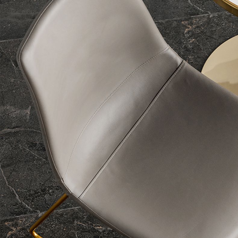 Scandinavian Design Solid Back Armless Dining Chairs Leather Dining Chairs Clearhalo 'Dining Chairs' 'Dining Tables & Seating' 'dining_chair' 'furn' 'furn_dining_chair' 'Furniture' 'Kitchen & Dining Furniture' 1200x1200_67fa4529-2922-4824-bd59-43594dfd6ba4