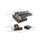 Contemporary Grey Sectional Sofa with Pillow Top Arm in Faux Leather Clearhalo 'furn' 'furn_sectionals' 'Furniture' 'Living Room Furniture' 'Sectionals' 1200x1200_67fb42d6-a8c2-4503-ad9a-71af625cb6b5